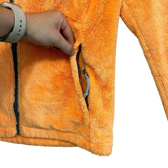 The North Face Full Zip Osito Jacket Womens Sz S Bright Orange Fleece Y2K Casual - Picture 8 of 8